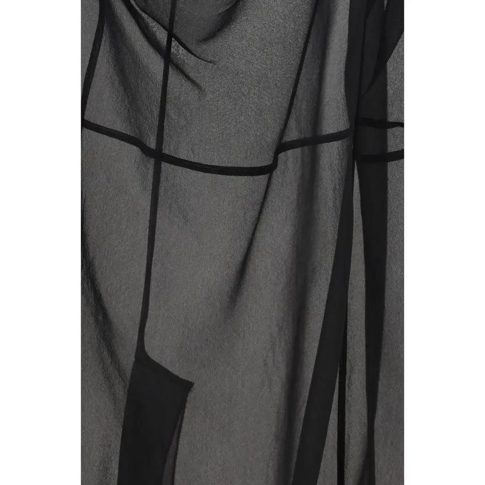Prada Black Polyester Midi Skirt by Prada