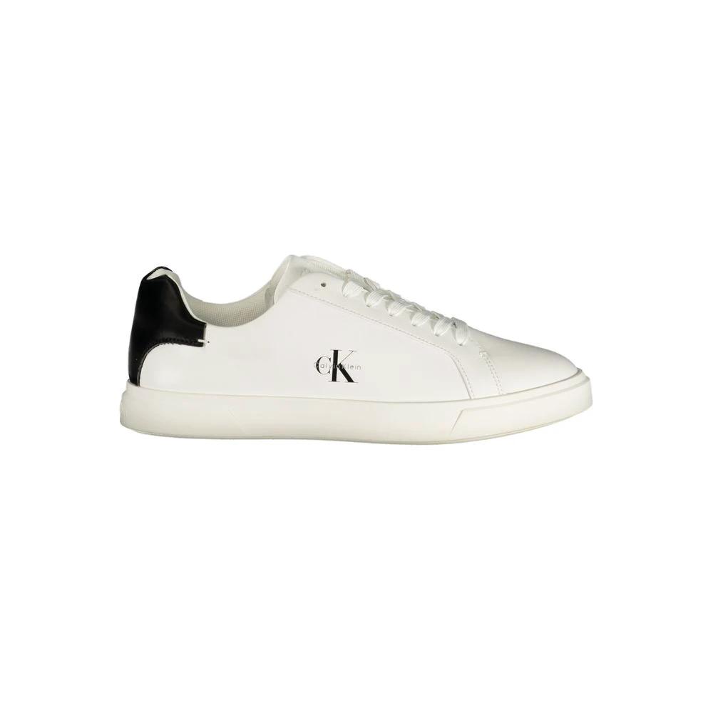 Calvin Klein White Polyester Athletic Sneakers by Calvin Klein