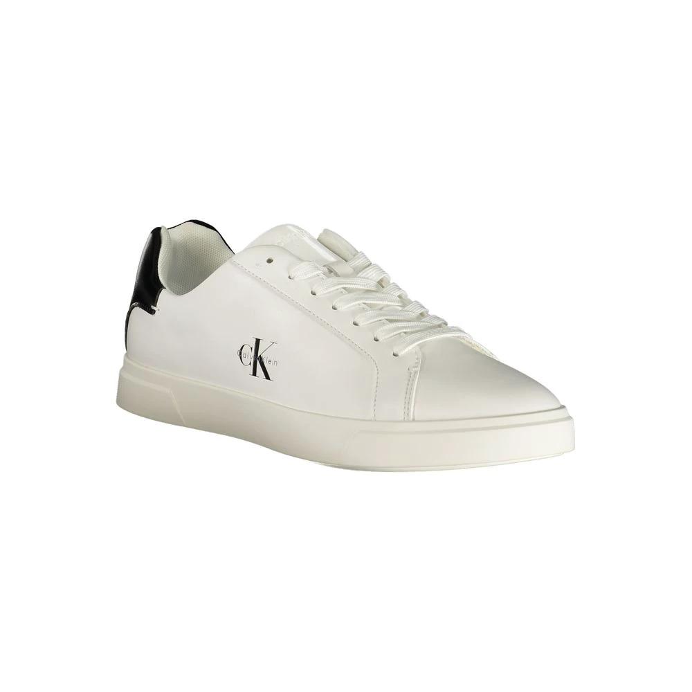 Calvin Klein White Polyester Athletic Sneakers by Calvin Klein
