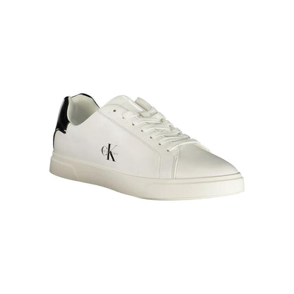 Calvin Klein White Polyester Athletic Sneakers by Calvin Klein
