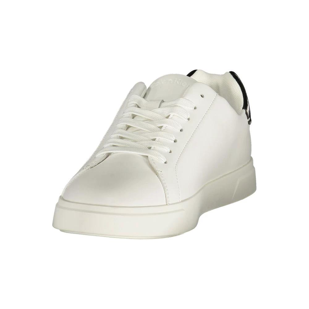 Calvin Klein White Polyester Athletic Sneakers by Calvin Klein