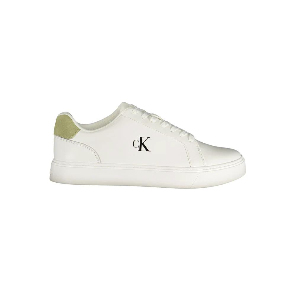 Calvin Klein White Polyester Athletic Sneakers by Calvin Klein