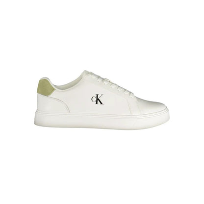 Calvin Klein White Polyester Athletic Sneakers by Calvin Klein