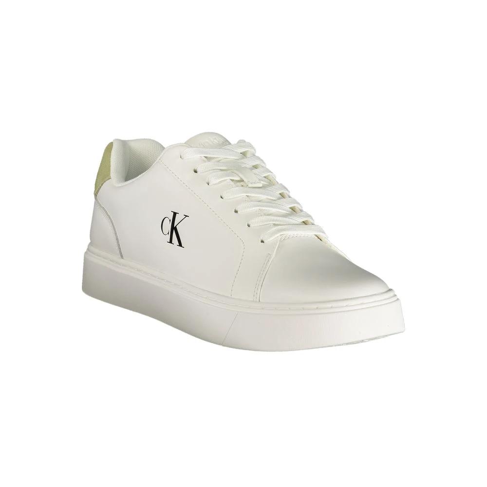 Calvin Klein White Polyester Athletic Sneakers by Calvin Klein