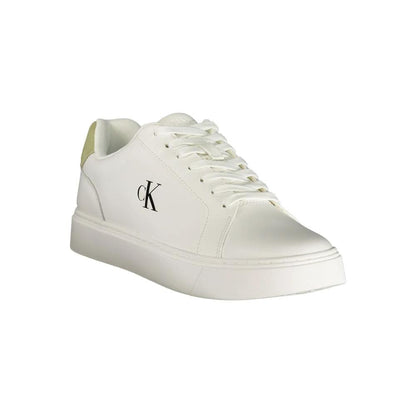 Calvin Klein White Polyester Athletic Sneakers by Calvin Klein
