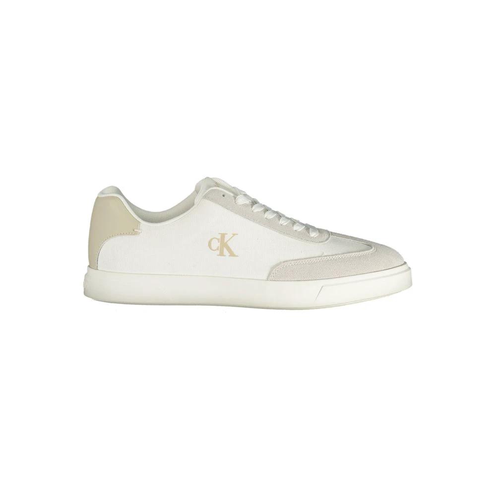 Calvin Klein White Polyester Athletic Sneakers by Calvin Klein