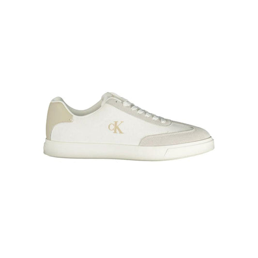 Calvin Klein White Polyester Athletic Sneakers by Calvin Klein
