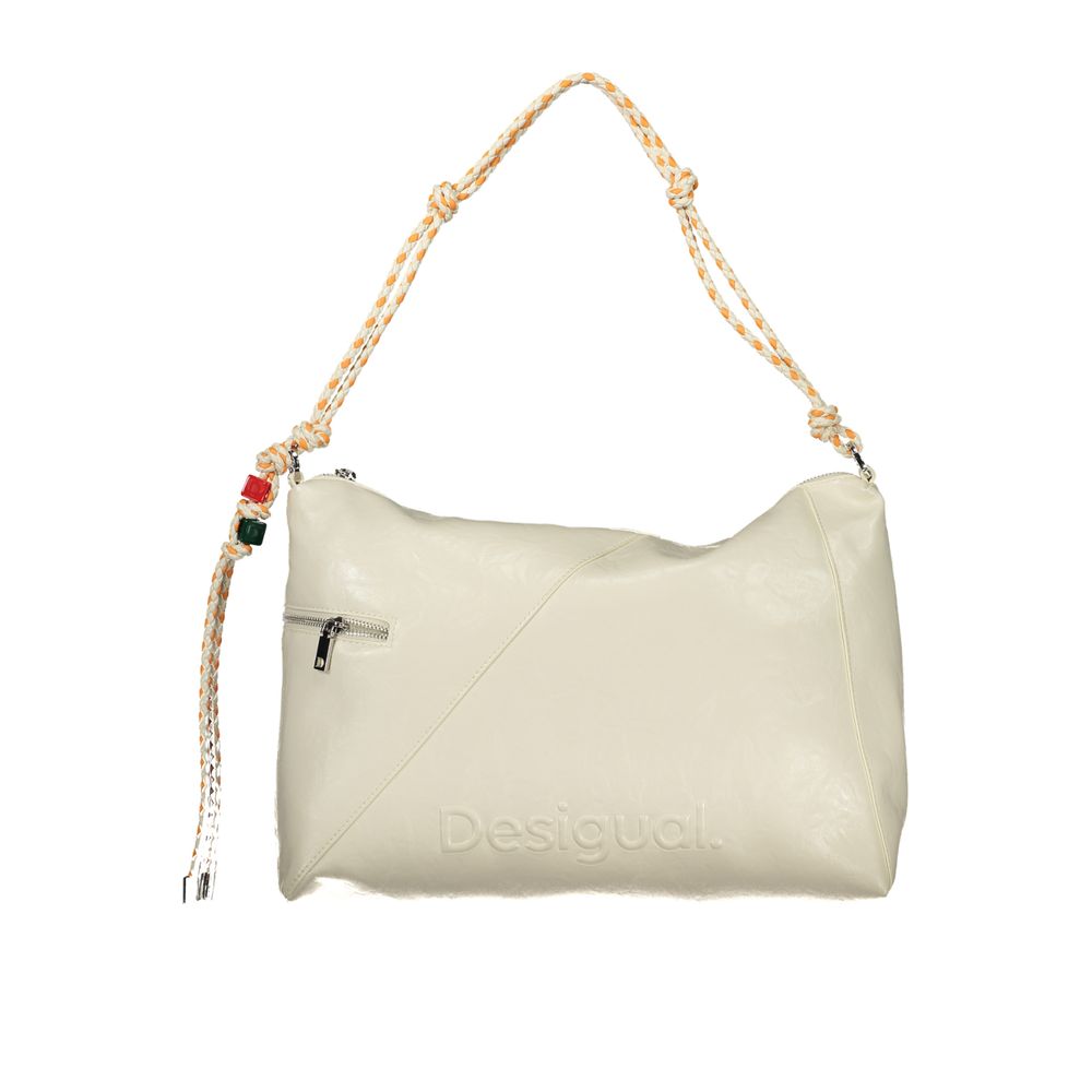 Sac à main Desigual femme Half Logo Leiria 2.0 en polyuréthane blanc – DE-44137