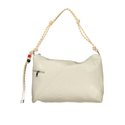 Sac à main Desigual femme Half Logo Leiria 2.0 en polyuréthane blanc – DE-44137