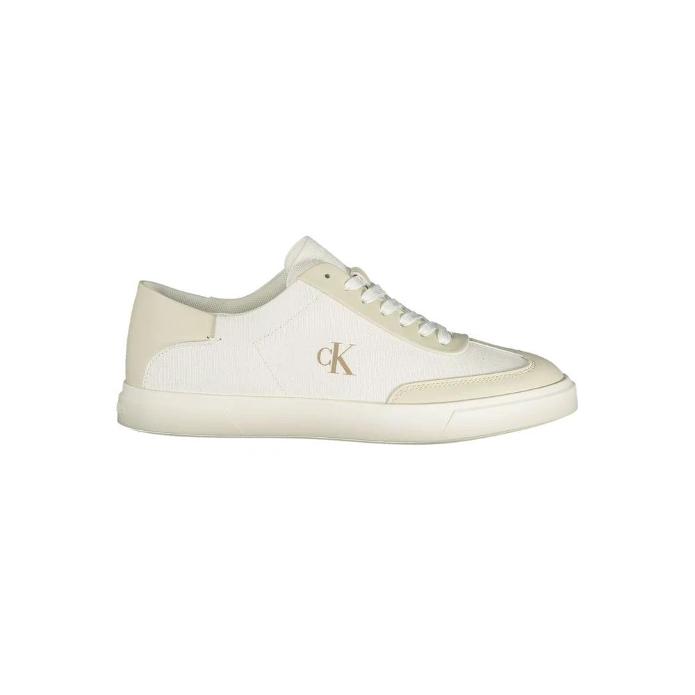 Calvin Klein White Polyester Athletic Sneakers by Calvin Klein