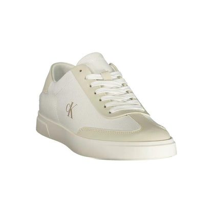 Calvin Klein White Polyester Athletic Sneakers by Calvin Klein
