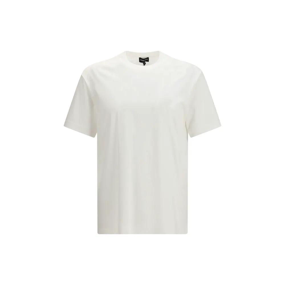 Giorgio Armani White Cotton T-Shirt by Giorgio Armani