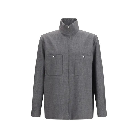 Valentino Gray Polyester Coat by Valentino
