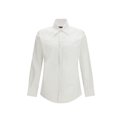 Dolce & Gabbana White Alpaca Vicugna Pacos Dress Shirt by Dolce & Gabbana