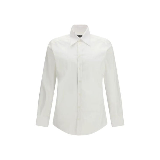 Dolce & Gabbana White Alpaca Vicugna Pacos Dress Shirt by Dolce & Gabbana