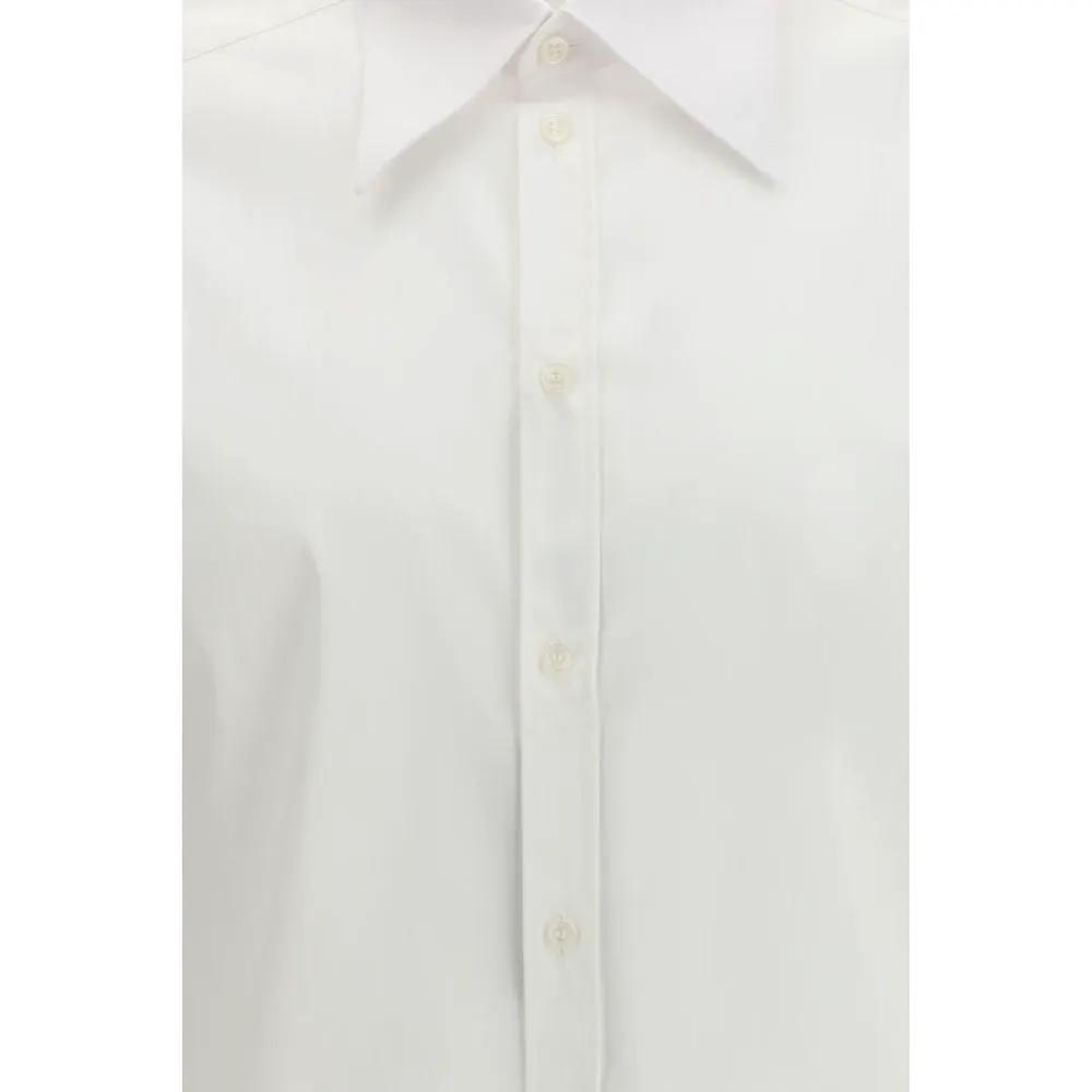 Dolce & Gabbana White Alpaca Vicugna Pacos Dress Shirt by Dolce & Gabbana