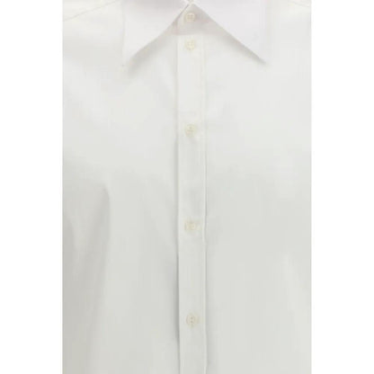 Dolce & Gabbana White Alpaca Vicugna Pacos Dress Shirt by Dolce & Gabbana