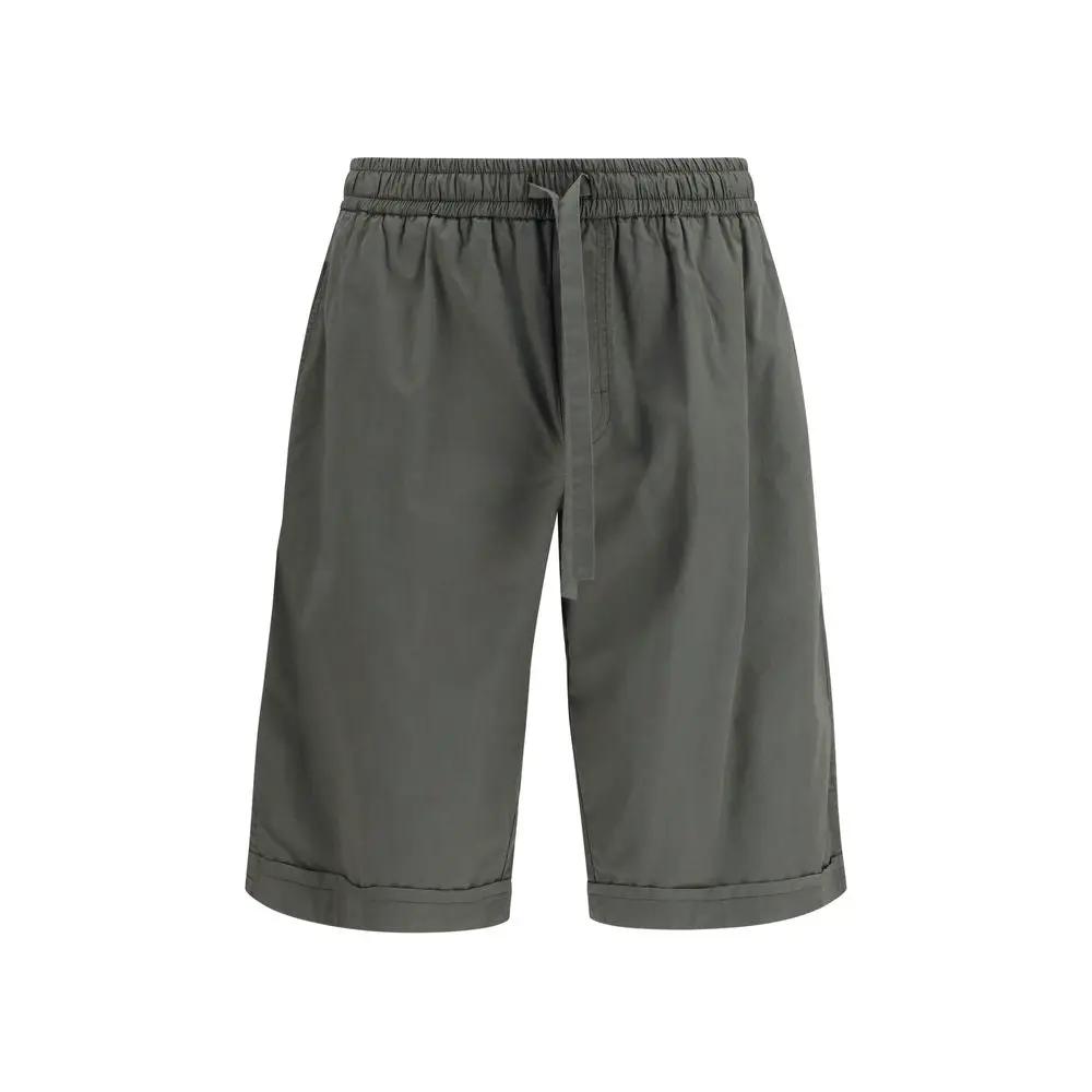 Dolce & Gabbana Gray Cotton Bermuda Shorts by Dolce & Gabbana