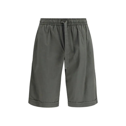 Dolce & Gabbana Gray Cotton Bermuda Shorts by Dolce & Gabbana