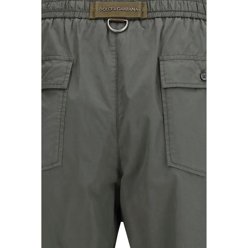 Dolce & Gabbana Gray Cotton Bermuda Shorts by Dolce & Gabbana
