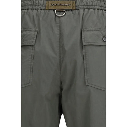 Dolce & Gabbana Gray Cotton Bermuda Shorts by Dolce & Gabbana