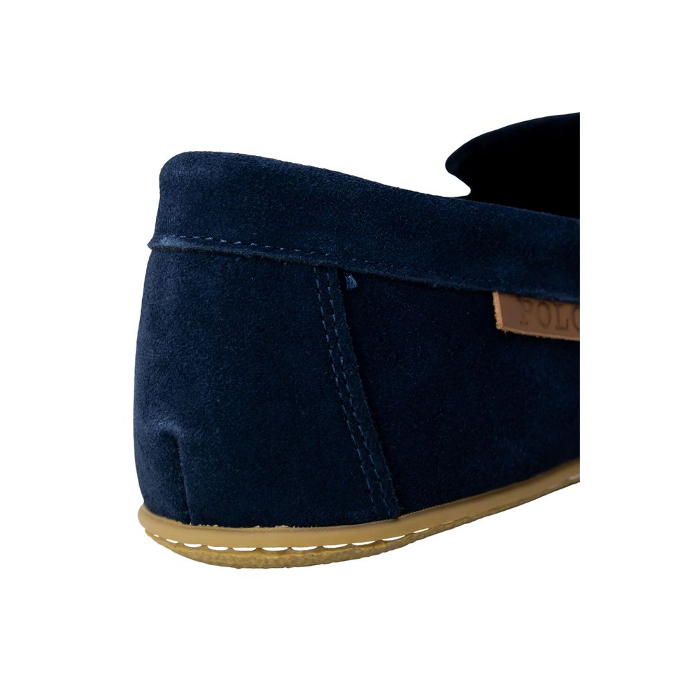 Ralph Lauren – Chaussons Homme en Éco-Fourrure et Suède Bleu | FW25