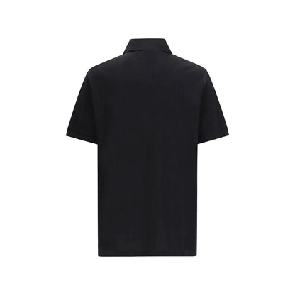 Dolce & Gabbana Black Cotton Polo Shirt by Dolce & Gabbana