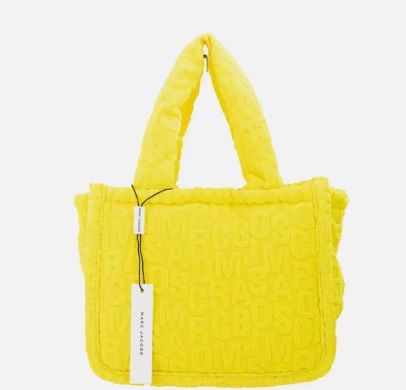 Marc Jacobs The Monogram Terry Tote Small Golden Kiwi Shoulder Bag Purse by Marc Jacobs