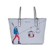 Michael Kors Jet Set Travel Girls Medium Signature Carryall Tote White MK by Michael Kors