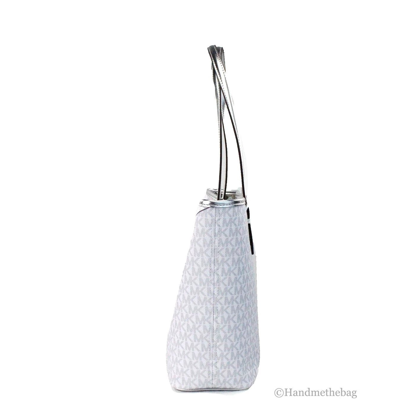 Michael Kors Jet Set Travel Girls Medium Signature Carryall Tote White MK by Michael Kors