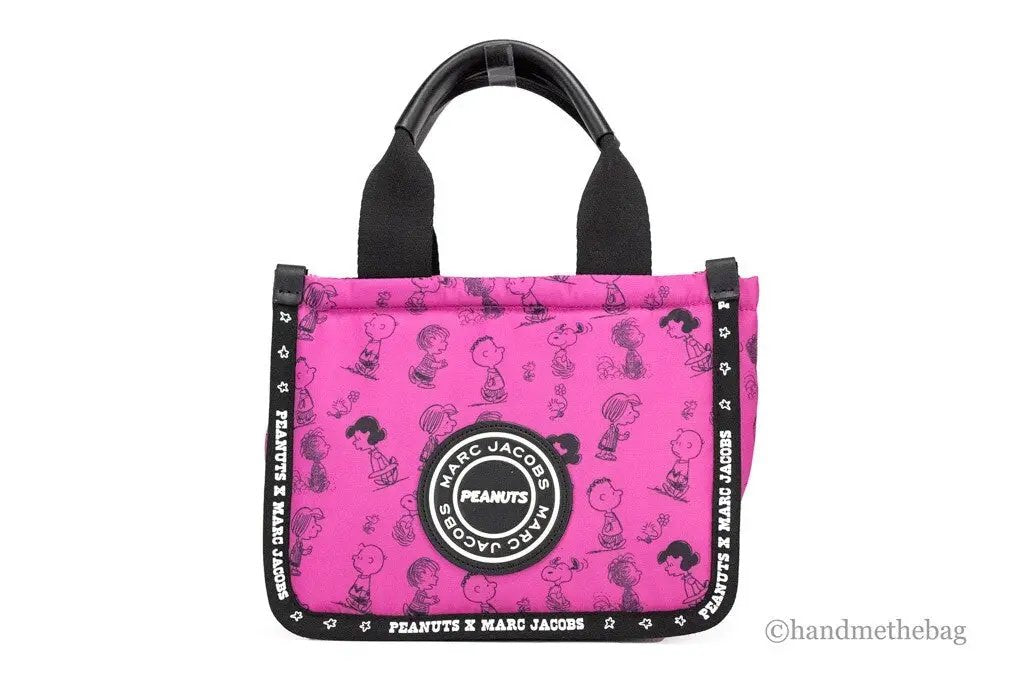 Marc Jacobs X Peanuts Mini Fuchsia Fedora Puffy Nylon Tote Convertible Handbag by Marc Jacobs