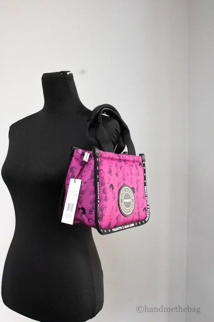 Marc Jacobs X Peanuts Mini Fuchsia Fedora Puffy Nylon Tote Convertible Handbag by Marc Jacobs