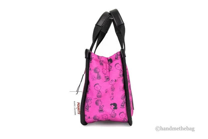 Marc Jacobs X Peanuts Mini Fuchsia Fedora Puffy Nylon Tote Convertible Handbag by Marc Jacobs