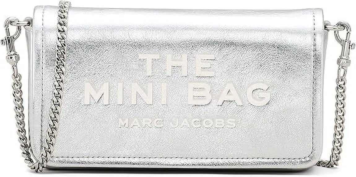 Marc Jacobs The Metallic Leather Chain Mini Bag - Silver by Marc Jacobs