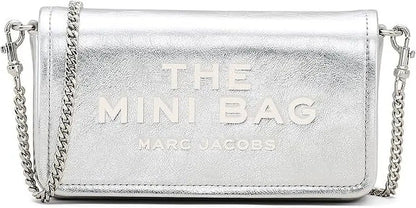 Marc Jacobs The Metallic Leather Chain Mini Bag - Silver by Marc Jacobs