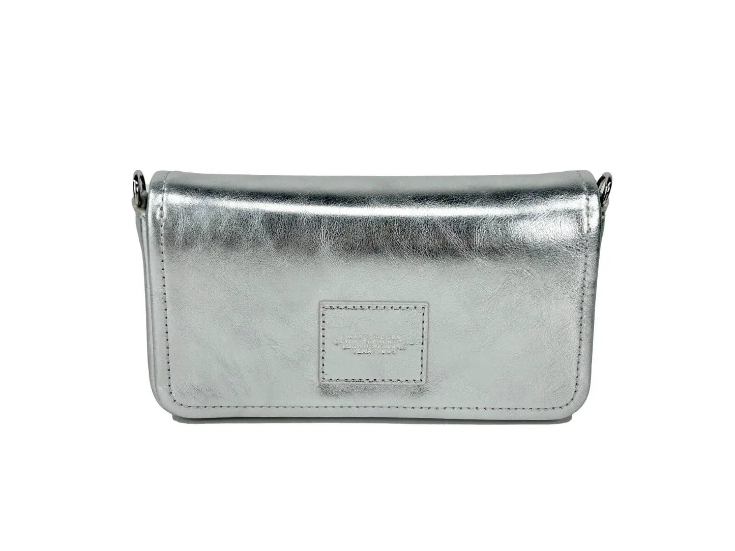 Marc Jacobs The Metallic Leather Chain Mini Bag - Silver by Marc Jacobs