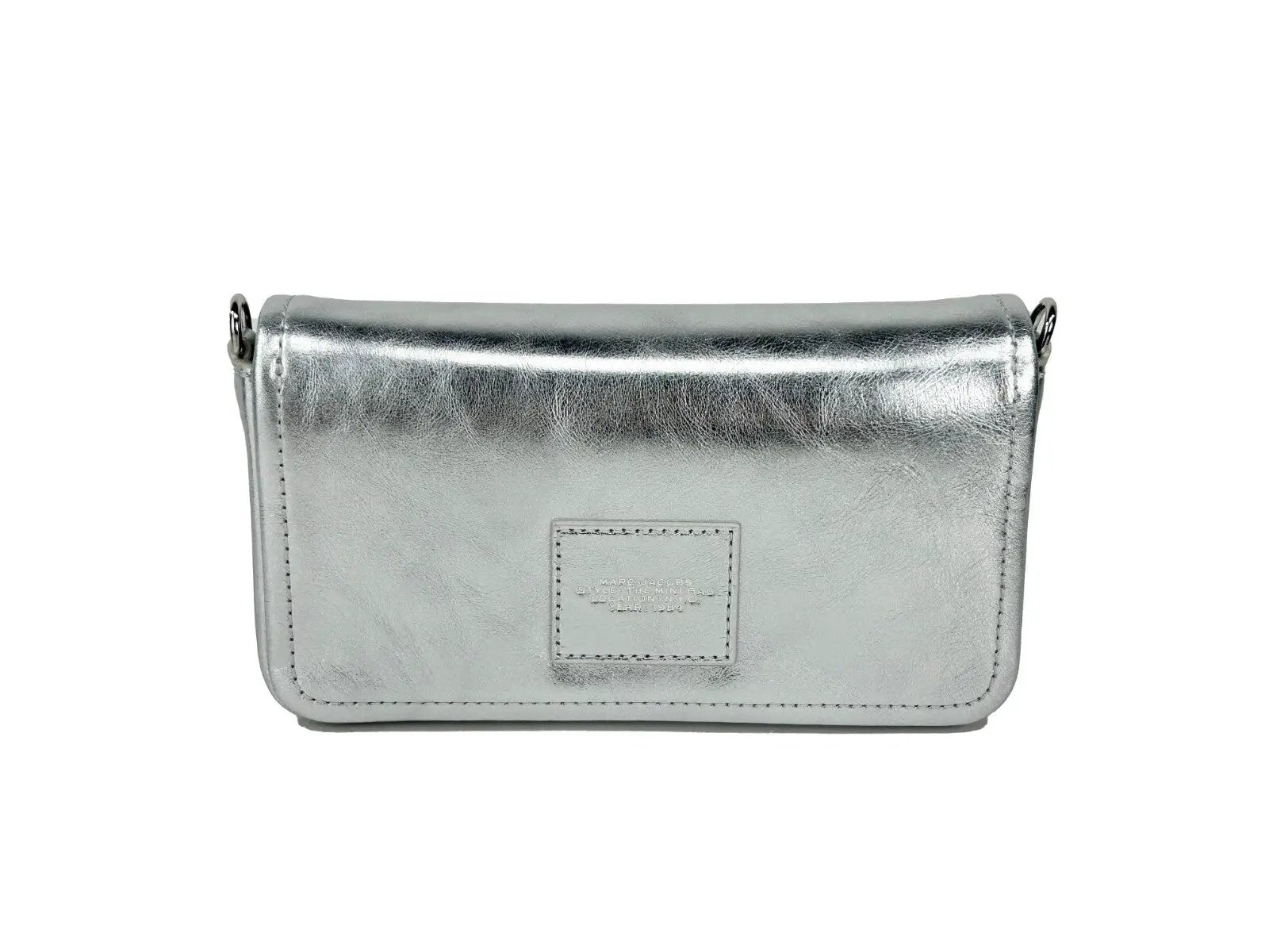 Marc Jacobs The Metallic Leather Chain Mini Bag - Silver by Marc Jacobs