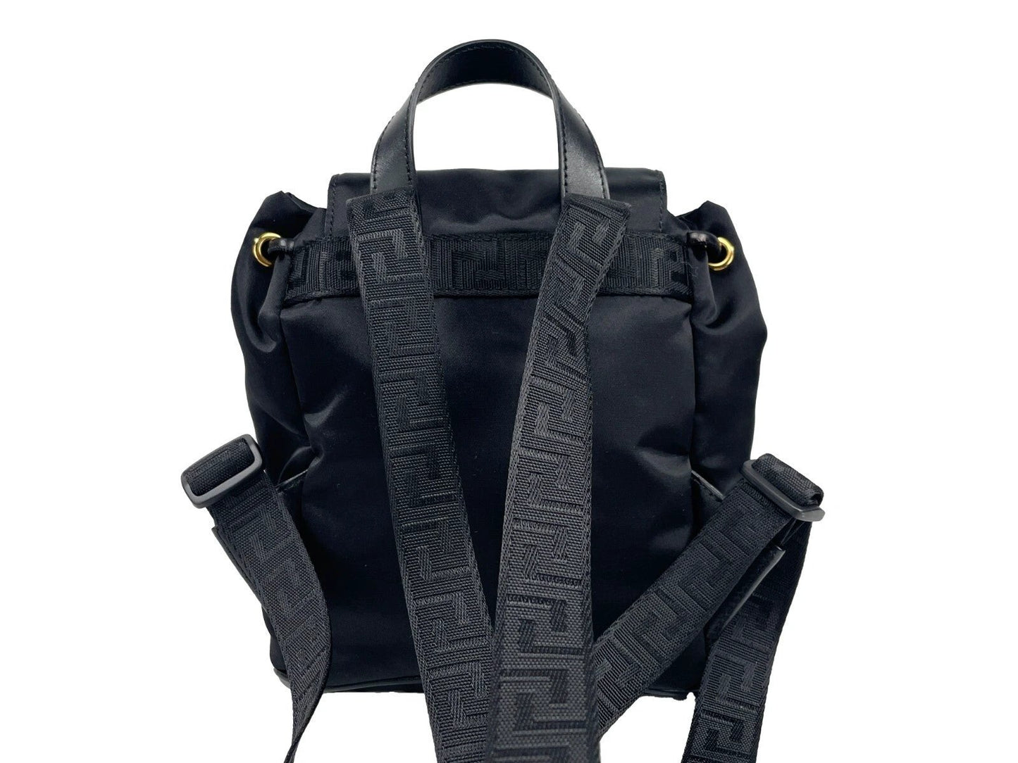 Versace Mini Nylon Medusa Drawstring Backpack Bag by Versace