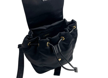 Versace Mini Nylon Medusa Drawstring Backpack Bag by Versace