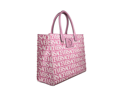 Versace Medusa Large Canvas Large Tote Bag Baby Pink by Versace