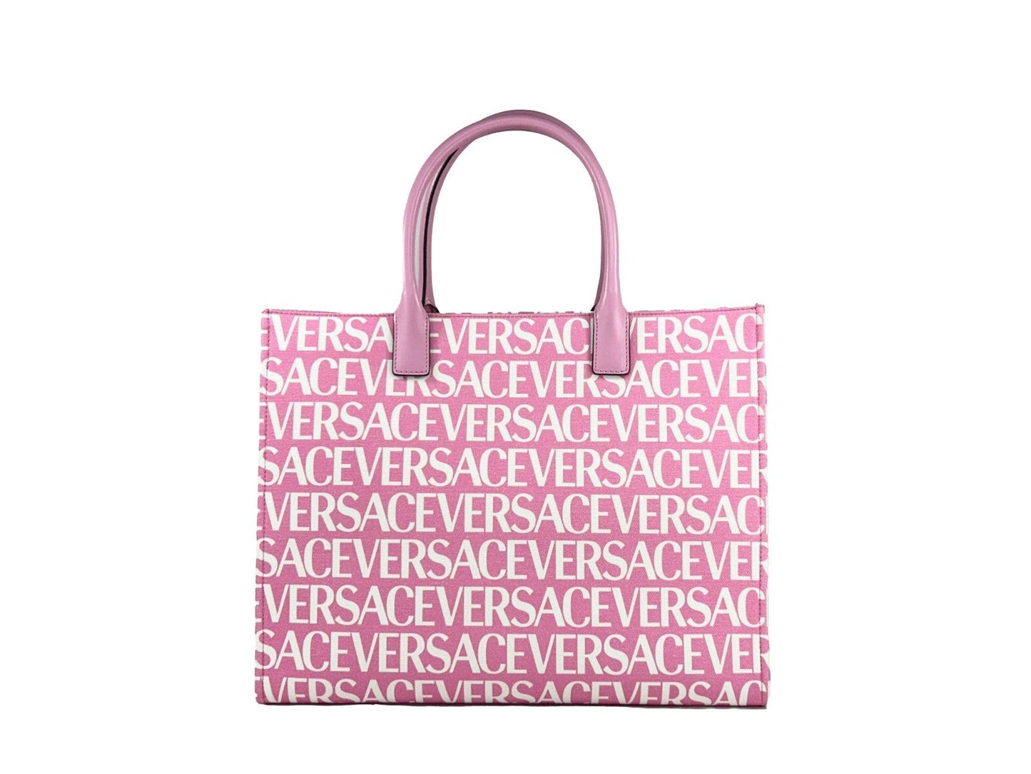 Versace Medusa Large Canvas Large Tote Bag Baby Pink by Versace