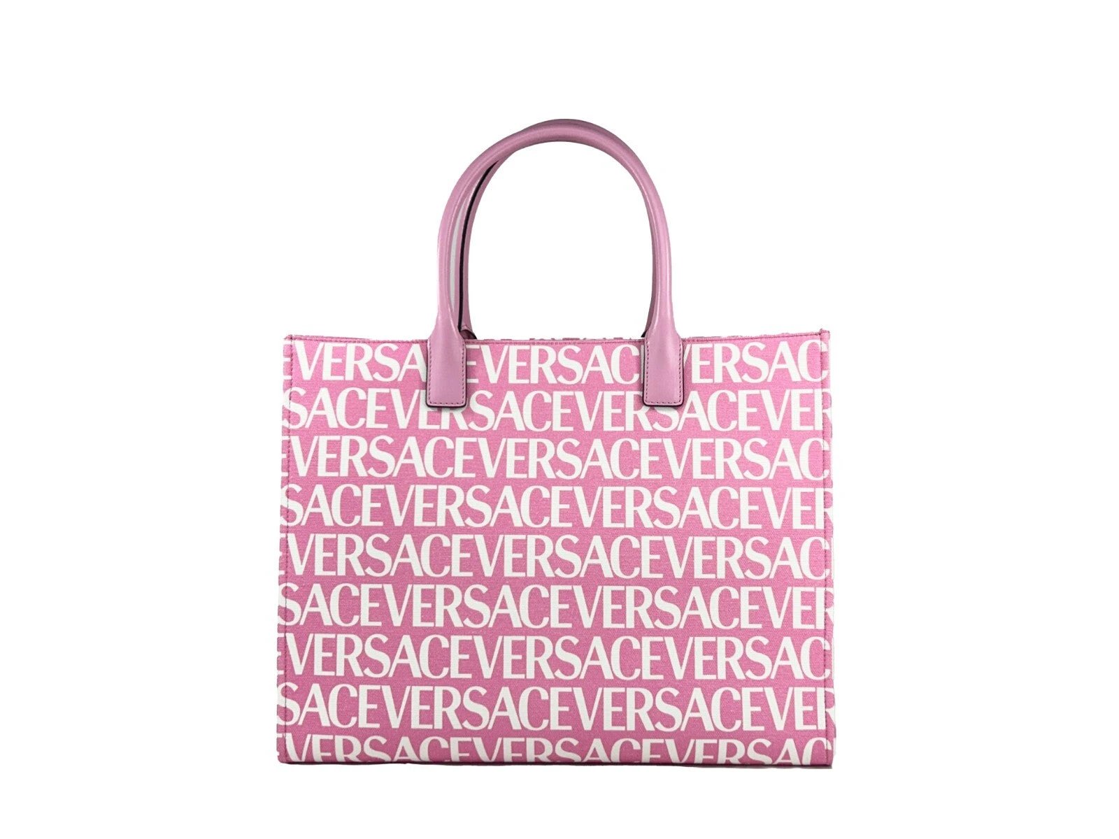 Versace Medusa Large Canvas Large Tote Bag Baby Pink by Versace