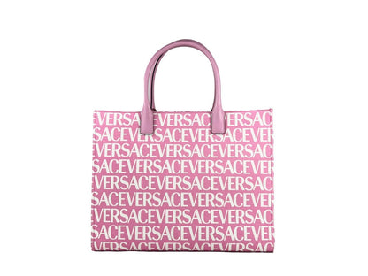 Versace Medusa Large Canvas Large Tote Bag Baby Pink by Versace