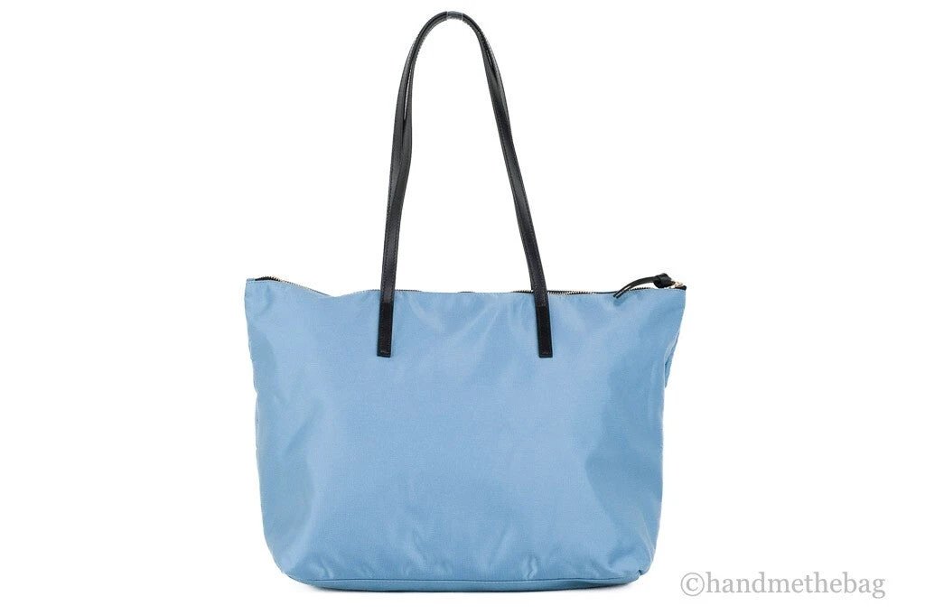 Versace Portuna Medusa Medium Cornflower Blue Nylon Leather Tote Bag Purse by Versace