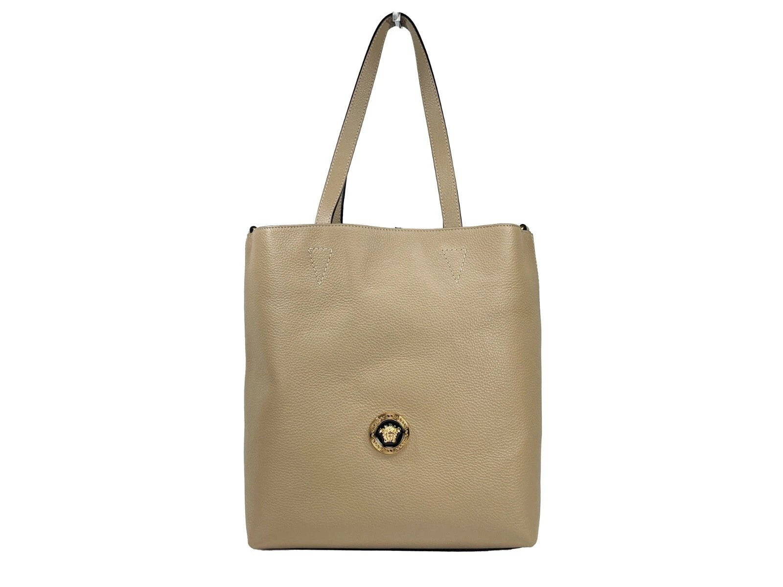 Versace Medusa Large Leather Tote Bag With Pouch by Versace
