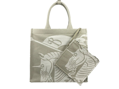 Burberry EKD Canvas Tote Bag With Coin Pouch by Burberry