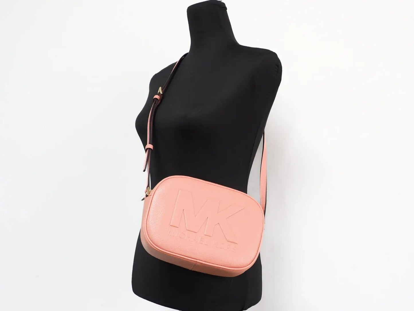 Michael Kors Jet Set Travel Medium Sherbert Leather Oval Camera Crossbody Bag by Michael Kors
