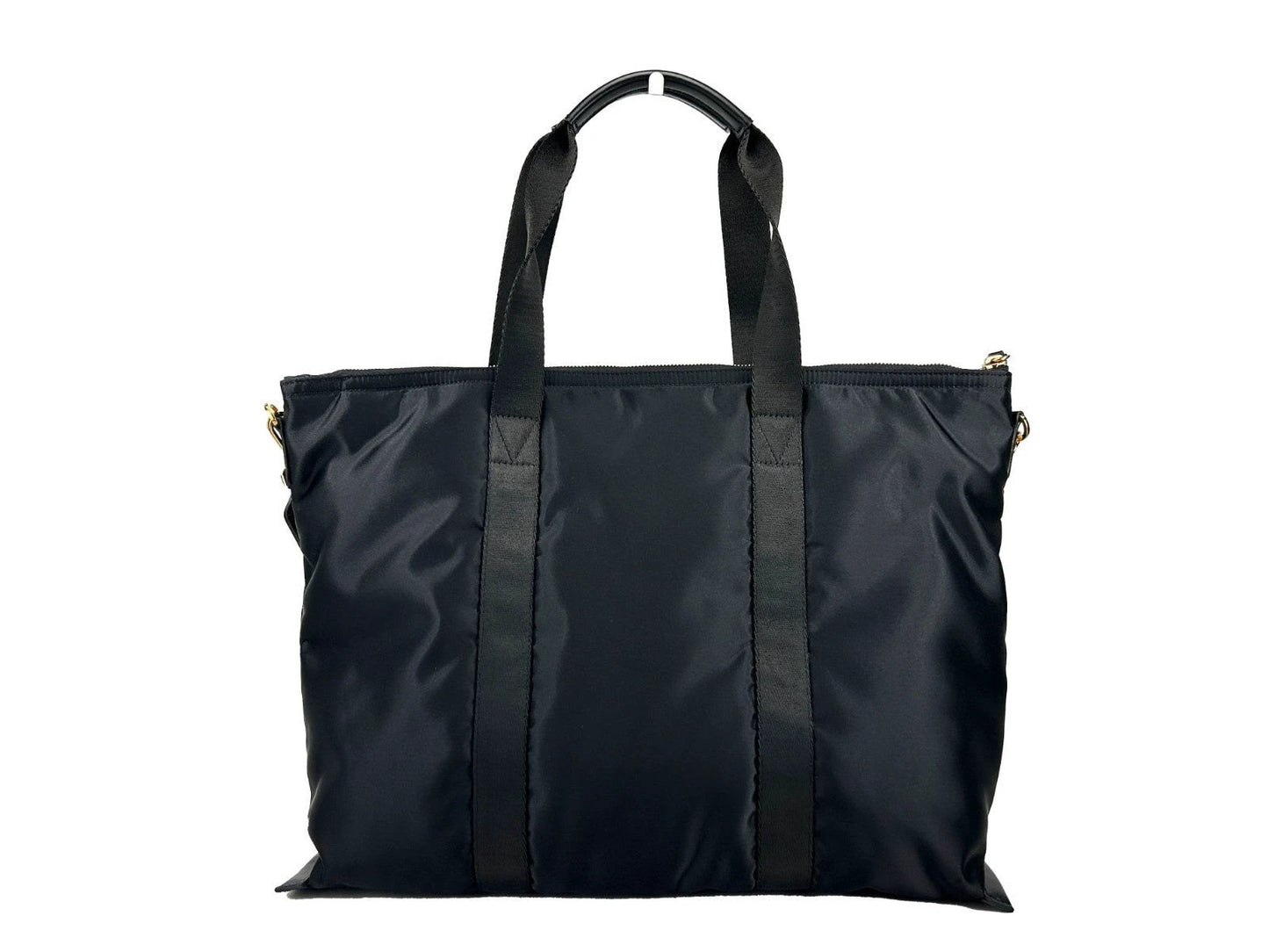 Versace Black Nylon Fabric La Medusa Shoulder Tote Bag by Versace
