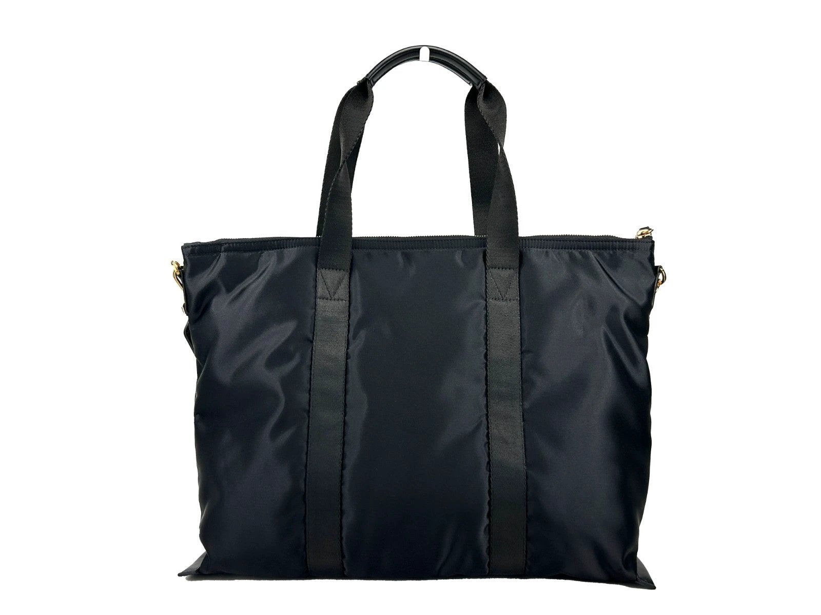 Versace Black Nylon Fabric La Medusa Shoulder Tote Bag by Versace