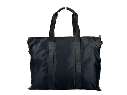 Versace Black Nylon Fabric La Medusa Shoulder Tote Bag by Versace